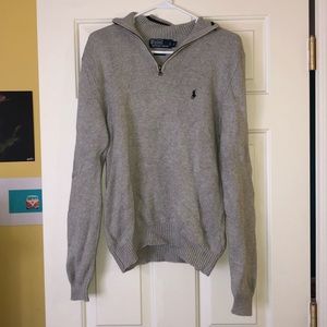 Gray Polo Zip-up Sweater (Great Condition)